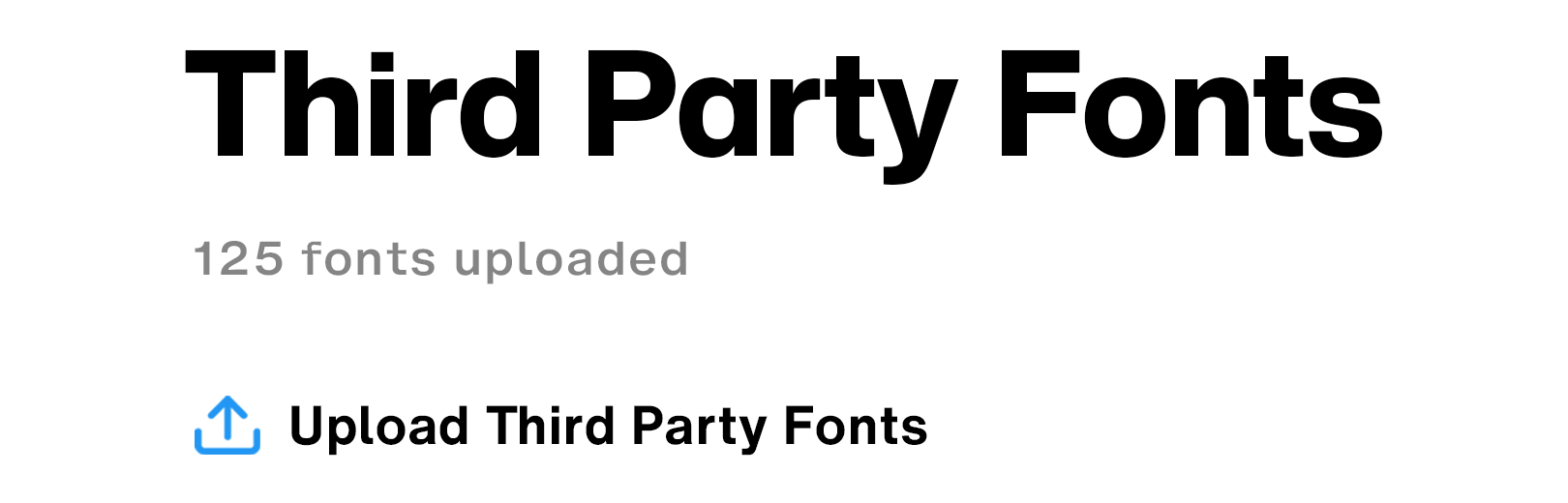 Third party font upload