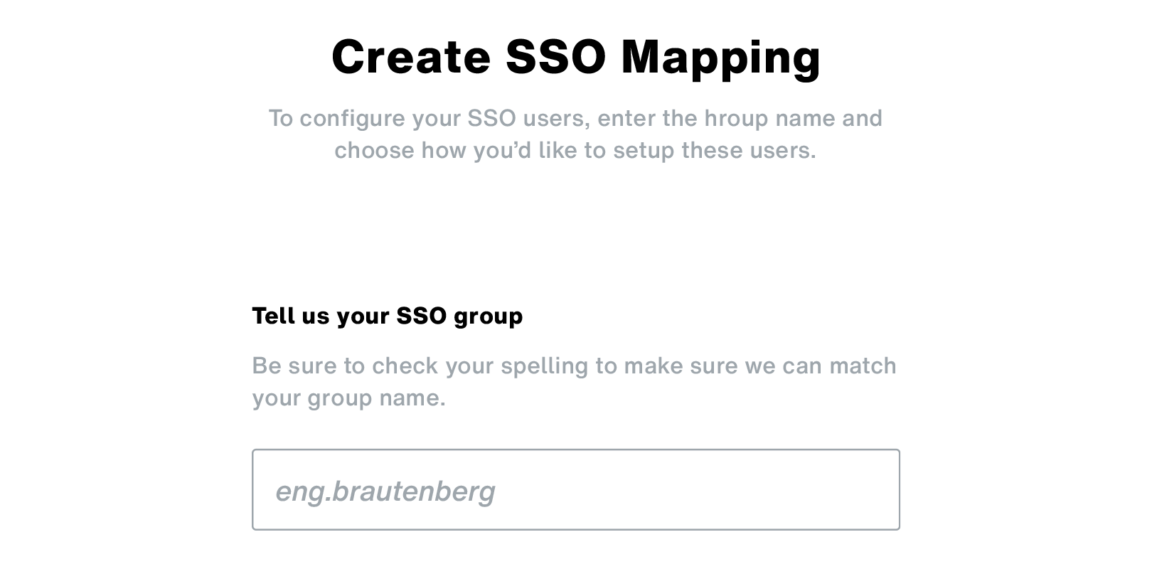 create sso mapping dialog 