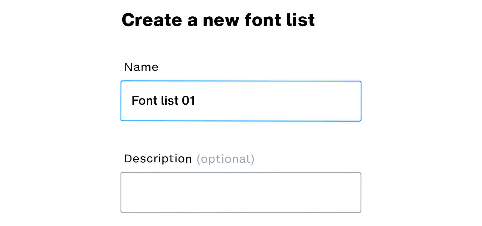 Create new font 01