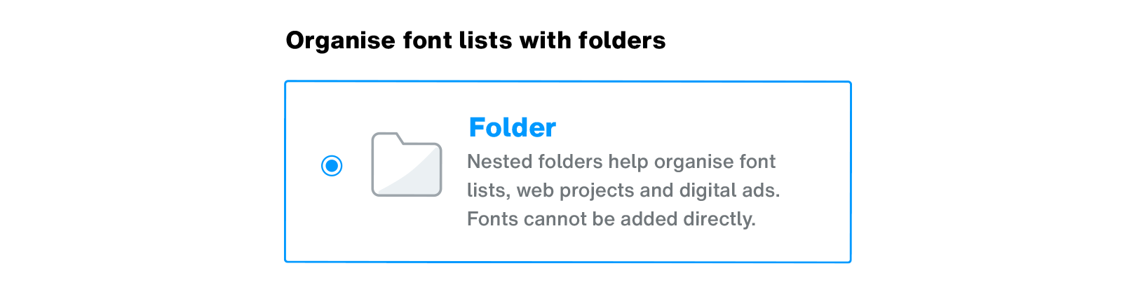 Organise list with folders 01