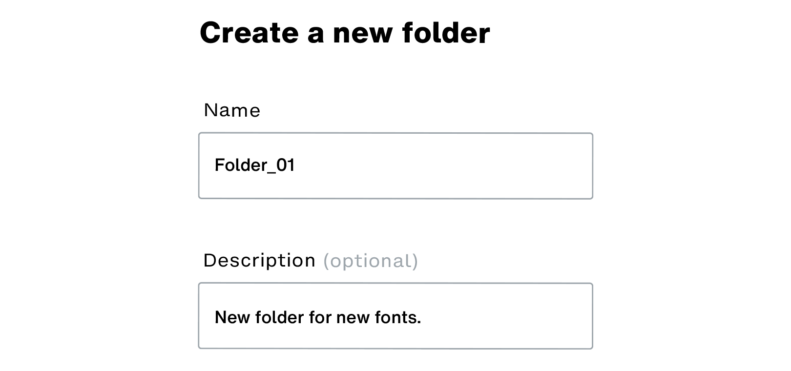Create a new folder 01
