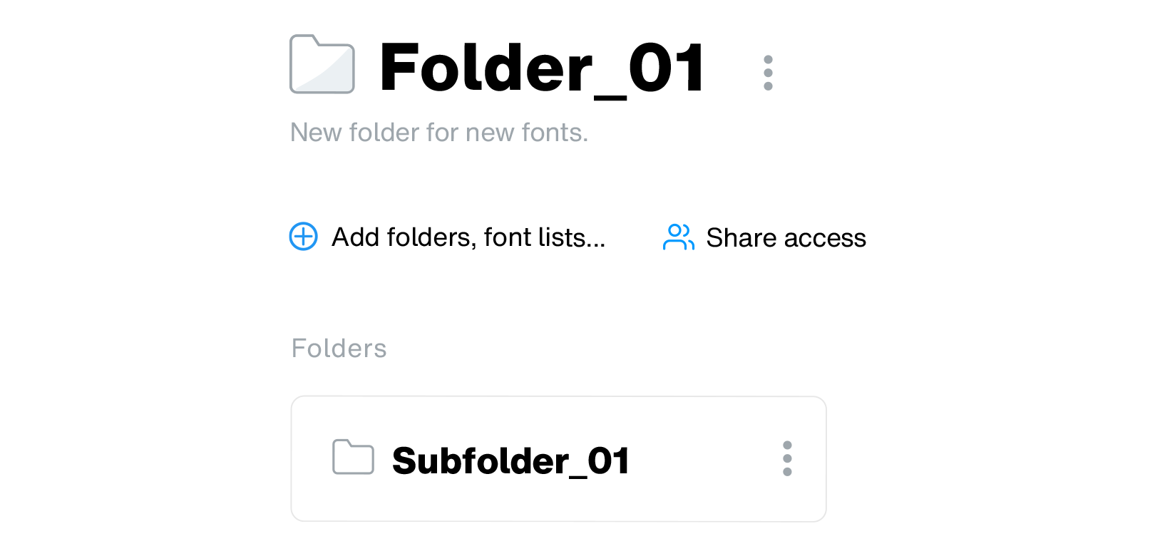 Folder structure 01