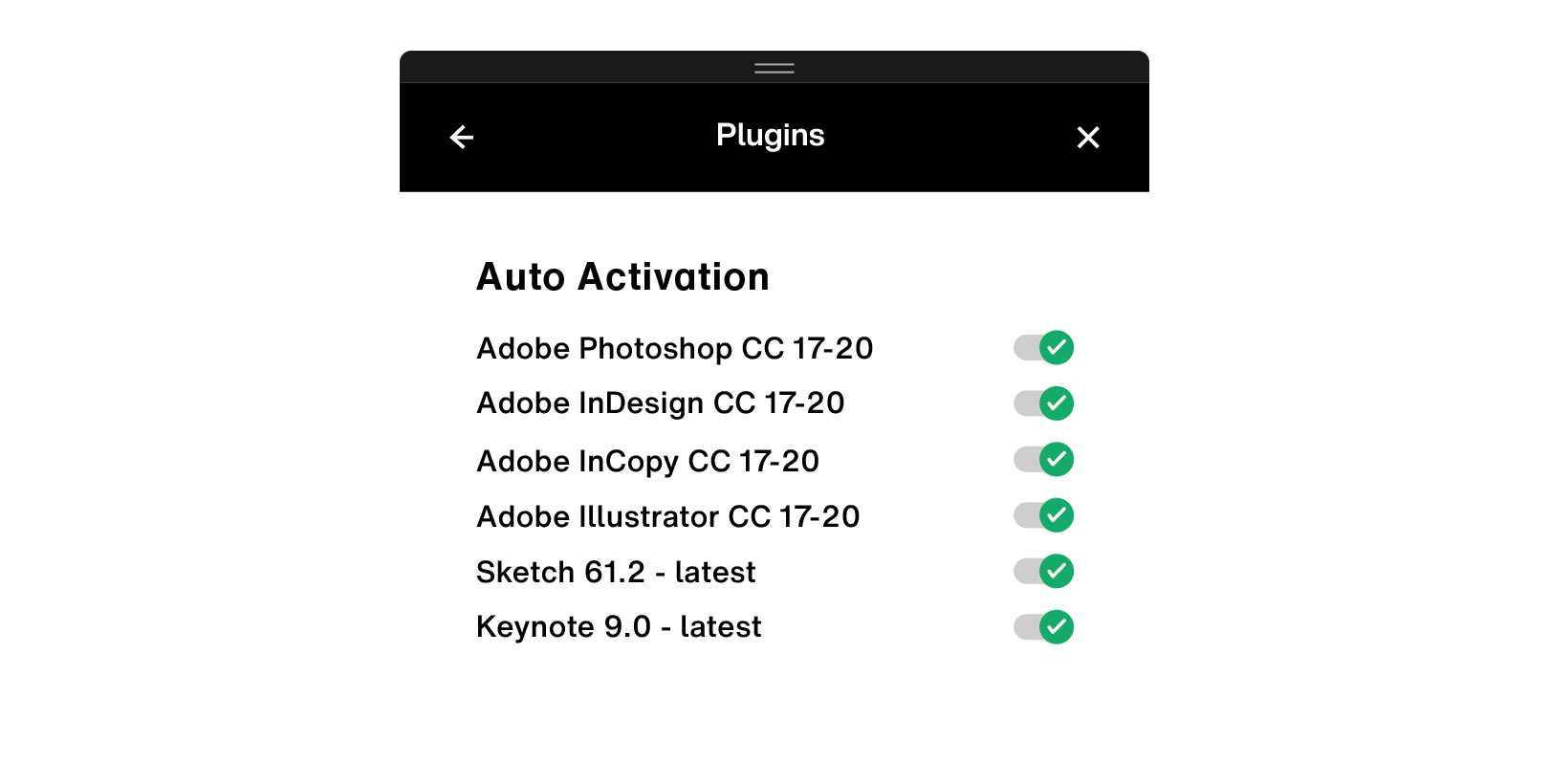 Auto Activation settings pane_01