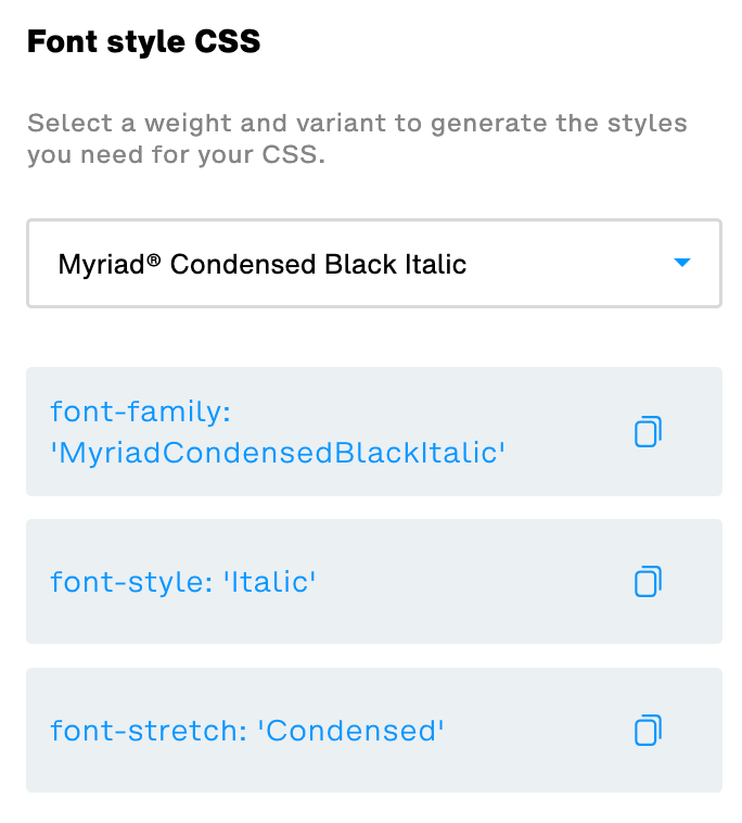 Embed Font style CSS