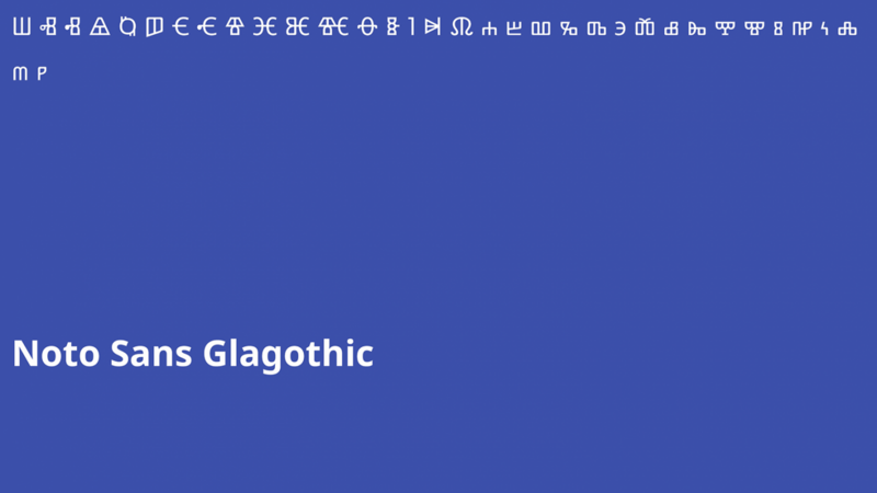 The Glagothic writing system