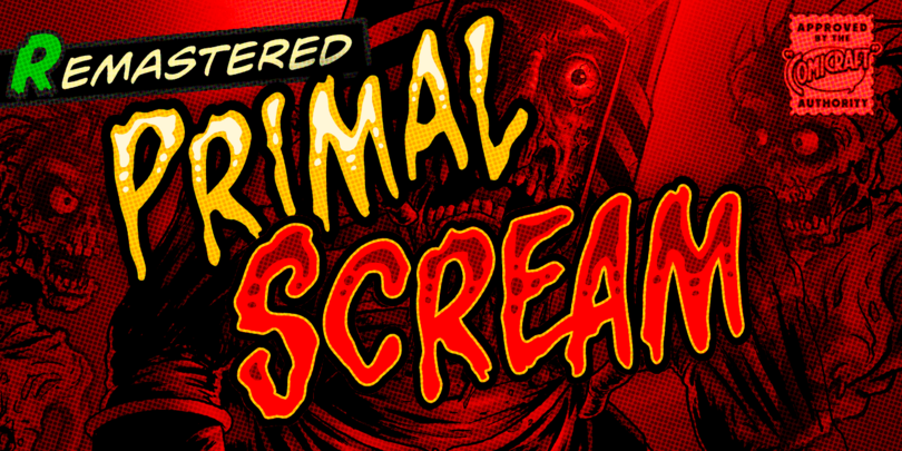 Illustration mit der Schrift Primal Scream.
