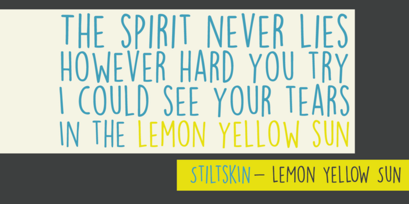 Lemon Yellow Sun by Hanoded Fonts