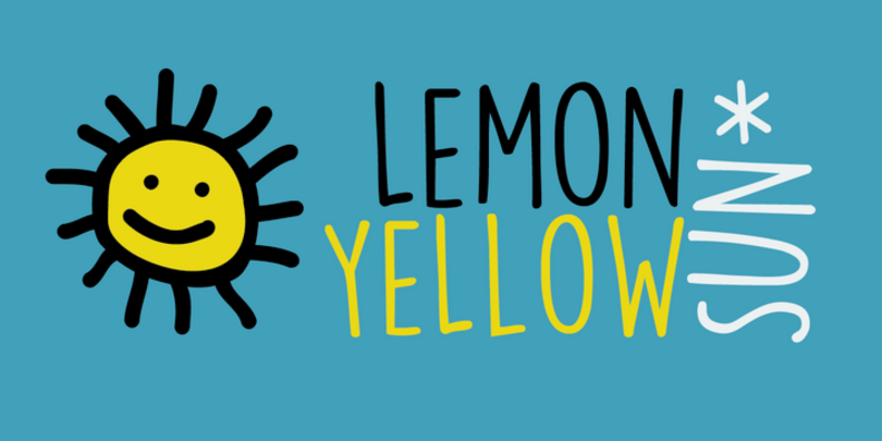 Lemon Yellow Sun by Hanoded Fonts