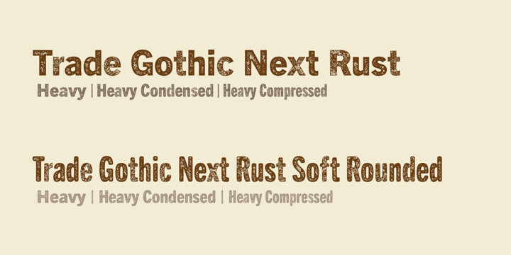 Trade Gothic Next Rust