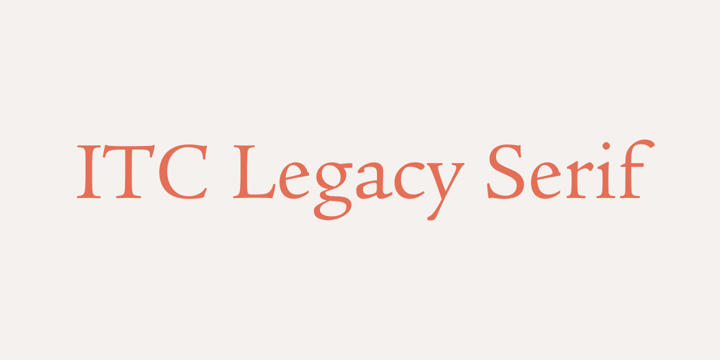 ITC Legacy Serif